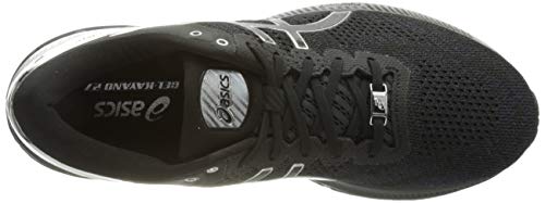 Asics Gel-Kayano 27 Platinum, Road Running Shoe Hombre, Black/Pure Silver, 42.5 EU