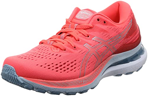 Asics Gel-Kayano 28, Running Shoe Mujer, Blazing Coral/Mist, 39.5 EU