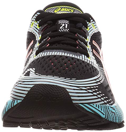 Asics Gel-Nimbus 21 LS, Zapatillas de Running Mujer, Negro (Black/Sun Coral 001), 37.5 EU