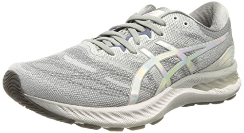 Asics Gel-Nimbus 23 Platinum, Running Shoe Hombre, Piedmont Grey/White, 46 EU