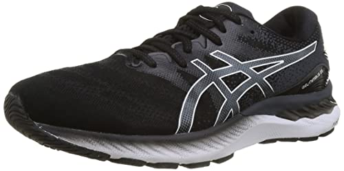 Asics Gel-Nimbus 23, Road Running Shoe Hombre, Black/White, 42 EU