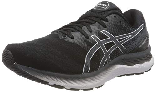 Asics Gel-Nimbus 23, Road Running Shoe Hombre, Black/White, 43.5 EU