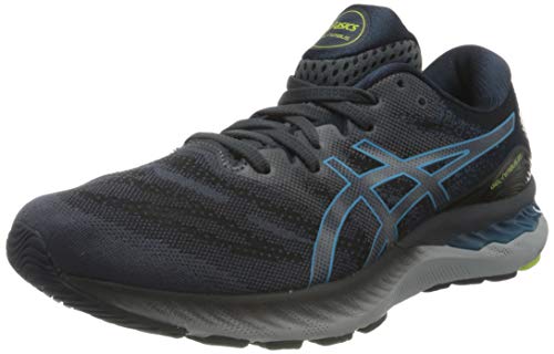 Asics Gel-Nimbus 23, Road Running Shoe Hombre, Carrier Grey/Digital Aqua, 45 EU