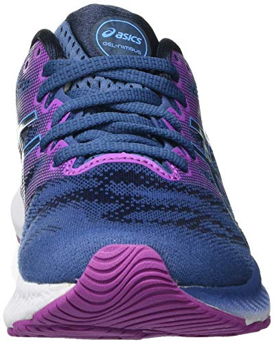 Asics Gel-Nimbus 23, Road Running Shoe Mujer, Grand Shark/Digital Aqua, 38 EU