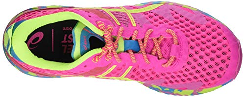 Asics Gel-Noosa Tri 12, Road Running Shoe Mujer, Pink GLO/Safety Yellow, 37 EU