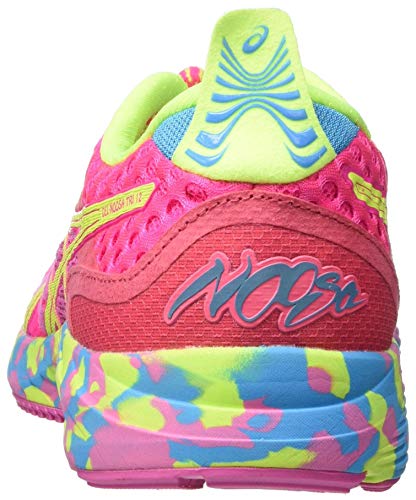 Asics Gel-Noosa Tri 12, Road Running Shoe Mujer, Pink GLO/Safety Yellow, 37 EU