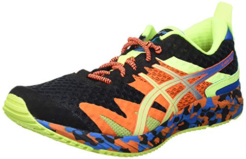 Asics GEL-Noosa Tri 12, Zapatillas de Correr Hombre, Multicolor (Black/Lime Green), 45 EU