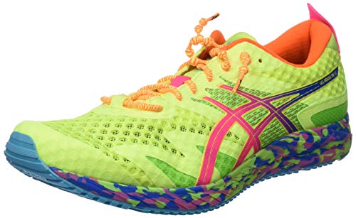 Asics GEL-Noosa Tri 12, Zapatillas de Correr Hombre, Multicolor (Safety Yellow Hot Pink), 42.5 EU