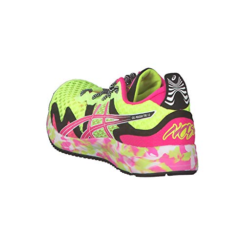 ASICS Gel-Noosa Tri 12, Zapatillas para Correr Mujer, Safety Yellow Pink GLO, 36 EU