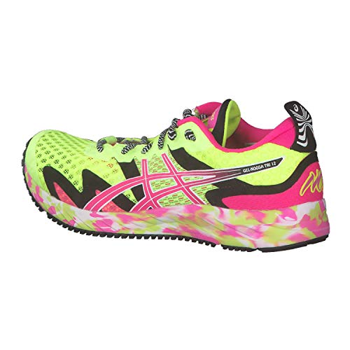 ASICS Gel-Noosa Tri 12, Zapatillas para Correr Mujer, Safety Yellow Pink GLO, 42.5 EU