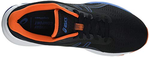 Asics Gel-Pulse 12, Road Running Shoe Hombre, Black/Reborn Blue, 43.5 EU