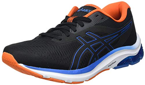 Asics Gel-Pulse 12, Road Running Shoe Hombre, Black/Reborn Blue, 43.5 EU