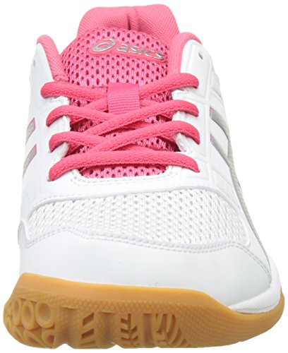 Asics Gel-Rocket 8, Zapatillas de Voleibol Mujer, Blanco (White/Rouge Red/Silver 0119), 42 EU