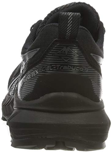 Asics Gel-Trabuco 9 G-TX, Trail Running Shoe Mujer, Black/Carrier Grey, 40.5 EU