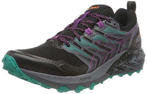 Asics Gel-Trabuco Terra, Trail Running Shoe Mujer, Black/Digital Grape, 37.5 EU