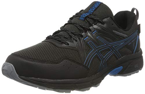 Asics Gel-Venture 8 Waterproof, Trail Running Shoe Hombre, Black/Reborn Blue, 41.5 EU