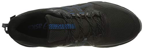 Asics Gel-Venture 8 Waterproof, Trail Running Shoe Hombre, Black/Reborn Blue, 43.5 EU