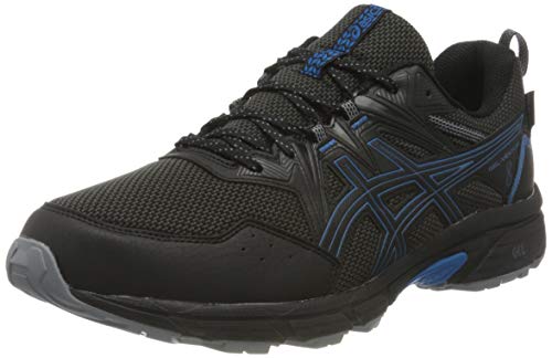 Asics Gel-Venture 8 Waterproof, Trail Running Shoe Hombre, Black/Reborn Blue, 43.5 EU