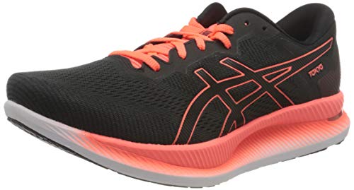 Asics Glideride Tokyo, Road Running Shoe Hombre, Black/Sunrise Red, 41.5 EU