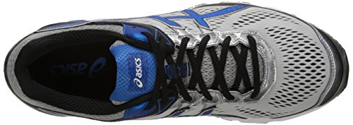 ASICS GT-1000 4 - Zapatillas de hombre para correr, Plateado (Plateado/azul eléctrico/negro.), 44.5 EU