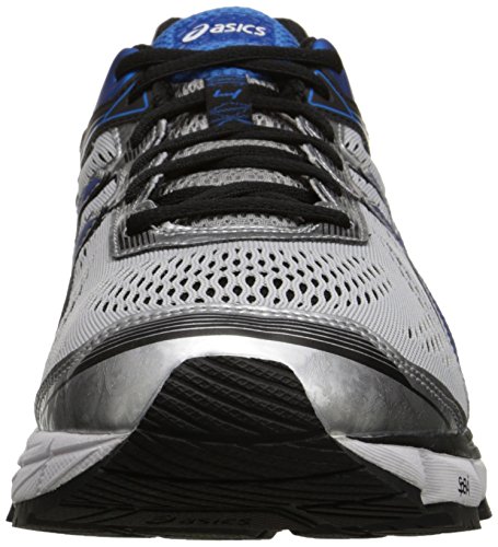 ASICS GT-1000 4 - Zapatillas de hombre para correr, Plateado (Plateado/azul eléctrico/negro.), 44.5 EU