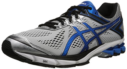 ASICS GT-1000 4 - Zapatillas de hombre para correr, Plateado (Plateado/azul eléctrico/negro.), 44.5 EU