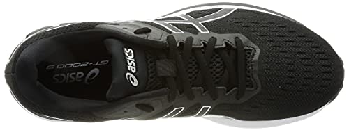 Asics GT-2000 9, Road Running Shoe Hombre, Black/White, 43.5 EU