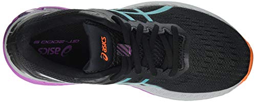 Asics GT-2000 9 Trail, Road Running Shoe Mujer, Black/Baltic Jewel, 37.5 EU