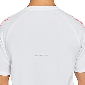 ASICS Icon SS Top T-Shirt, Brilliant White/Flash Coral, XL Mens