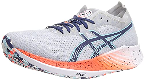 Asics Magic Speed Zapatillas de Pista para Hombre Gris Naranja Azul 45 EU