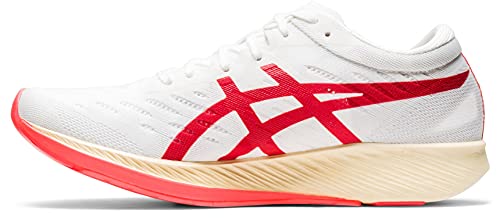 ASICS Metaracer 01 Zapatillas de Carretera para Mujer Blanco Rojo 37 EU