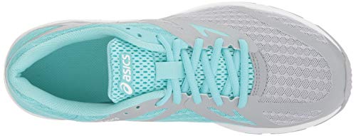 Asics Mujeres Calzado Atlético, Mid Grey/Silver/Aruba Blue, Talla 9