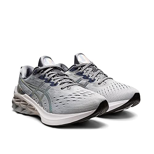 ASICS NOVABLAST 2 Platinum - Zapatillas de correr para hombre, color gris y blanco