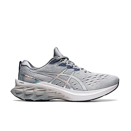 ASICS NOVABLAST 2 Platinum - Zapatillas de correr para hombre, color gris y blanco