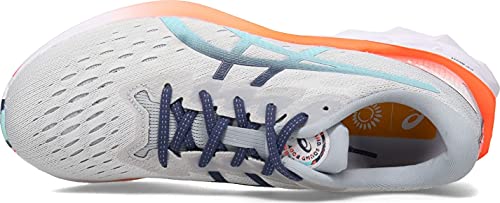 ASICS Novablast 2 Zapatillas de running para hombre, Glacier Grey/Thunder Blue, 43.5 EU