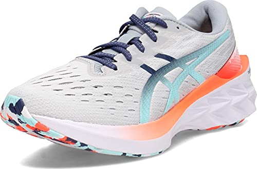 ASICS Novablast 2 Zapatillas de running para hombre, Glacier Grey/Thunder Blue, 43.5 EU