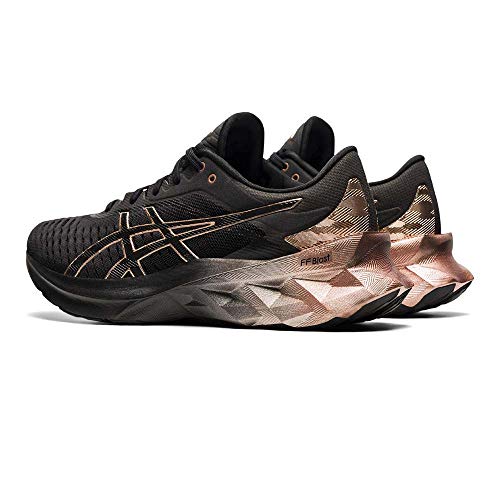 Asics Novablast Platinum, Road Running Shoe Mujer, Black/Rose Gold, 36 EU