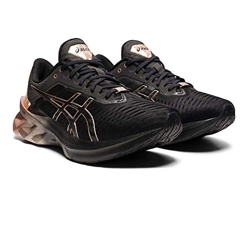 Asics Novablast Platinum, Road Running Shoe Mujer, Black/Rose Gold, 36 EU