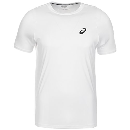 ASICS Oberbekleidung Club Short Sleeve Top Blanco Blanco Talla:Extra-Large