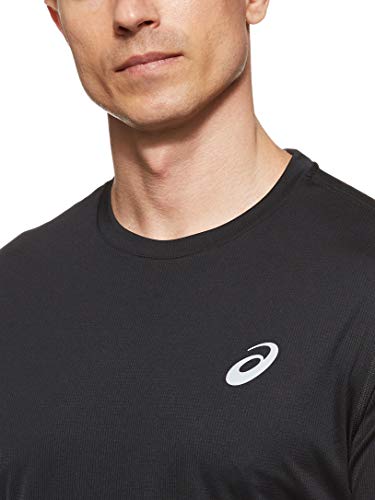 Asics Silver SS Top Camiseta, Hombre, Performance Black, M