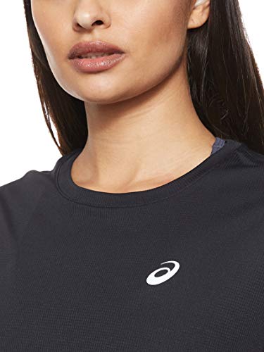 ASICS Silver SS Top Camiseta, Mujer, Performance Black, XS