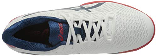 Asics Solution Speed FF 2, Tennis Shoe Hombre, White/Mako Blue, 40 EU