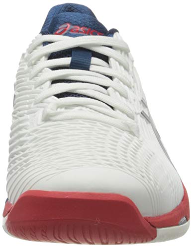 Asics Solution Speed FF 2, Tennis Shoe Hombre, White/Mako Blue, 40 EU