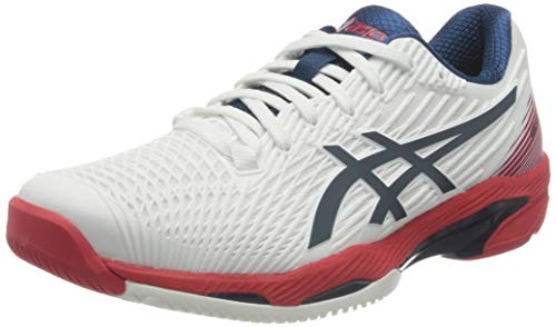 Asics Solution Speed FF 2, Tennis Shoe Hombre, White/Mako Blue, 40 EU