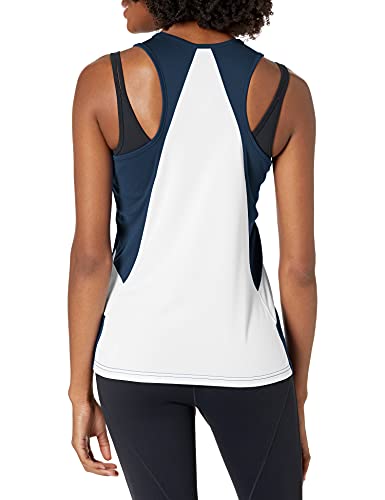 ASICS Team Sweep Singlete para Mujer, Camiseta de Manga Corta para Mujer, Mujer, Color Azul y Blanco, tamaño XX-Large