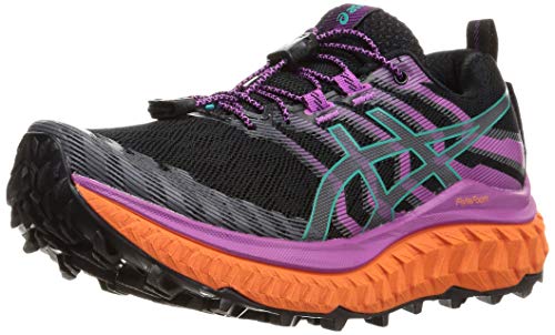 Asics Trabuco MAX, Zapatilla de Trail Running Mujer, Black/Digital Grape, 39.5 EU