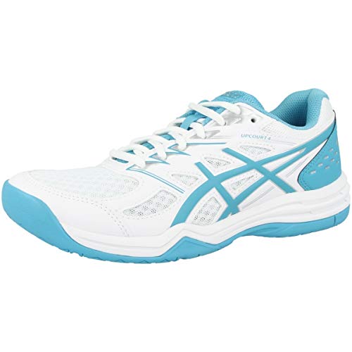 ASICS Upcourt 4, Sneaker Mujer, Blanc Bleu Ciel, 39 EU