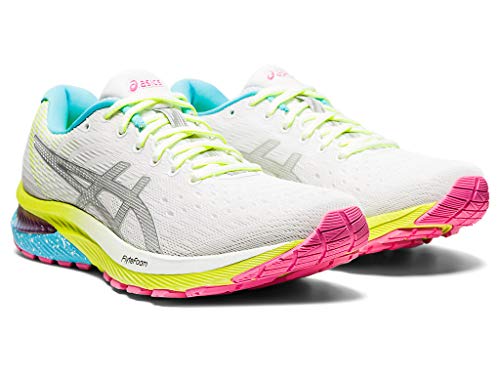 ASICS Women's Gel-Cumulus 22 Lite-Show Running Shoes, 5M, White/Pure Silver