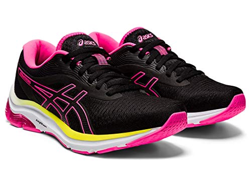 ASICS Women's Gel-Pulse 12 Running Shoes, 6M, Black/HOT Pink