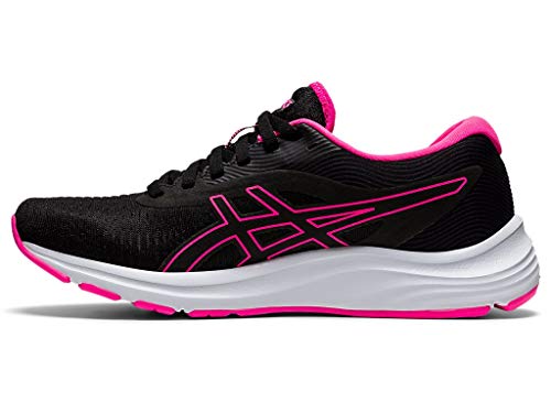 ASICS Women's Gel-Pulse 12 Running Shoes, 6M, Black/HOT Pink